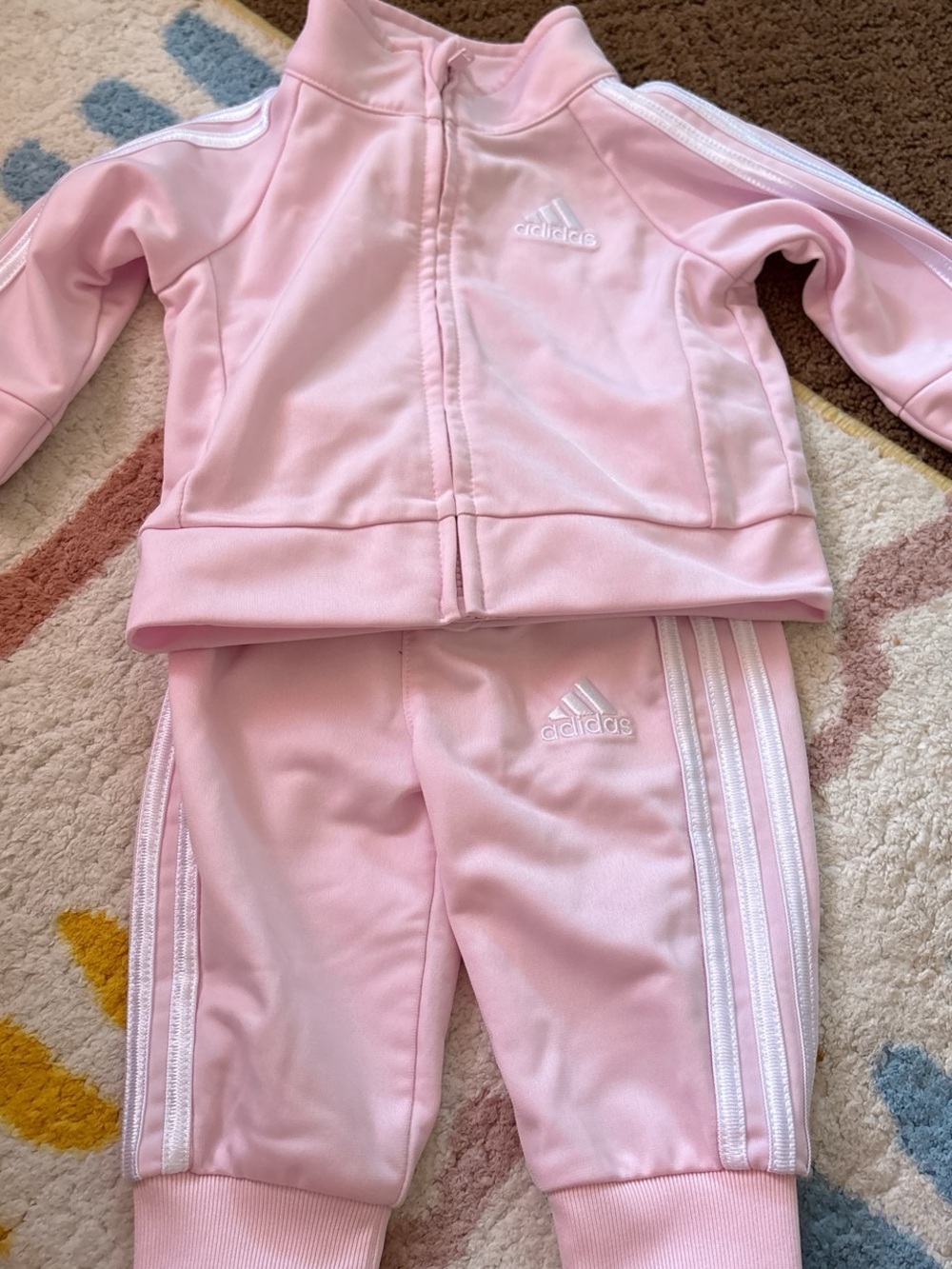 adidas Pink Kids Track Jacket and Pants Set